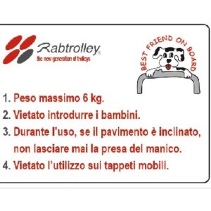 Adesivi PVC mod. Indicazioni Pet Rabtrolley - immagine 1